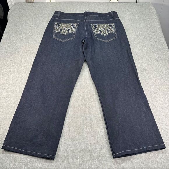 Vintage Avirex Jeans Mens 40x31‎ Blue Straight Baggy Denim Dark Wash